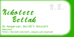 nikolett bellak business card